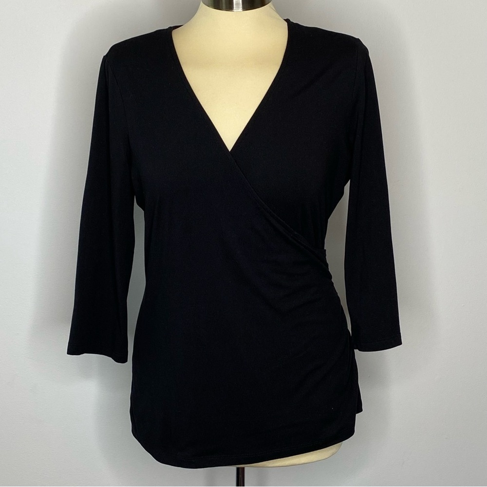 Candie's Black Elbow Sleeve Top